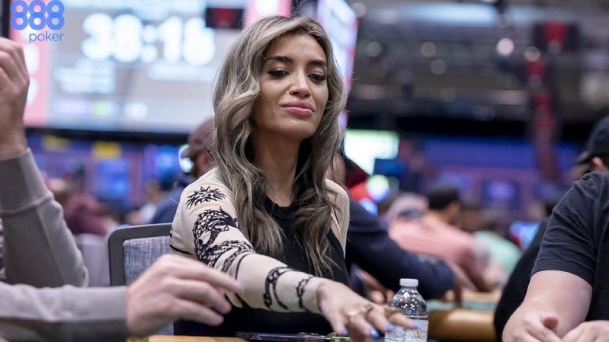 Focused poker player controlling breathing patterns