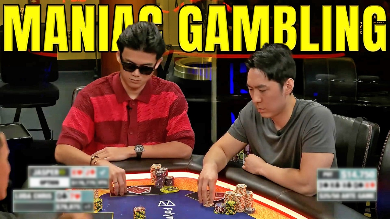 Intense eye contact stare-down at the poker table